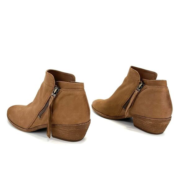 Sam Edelman Packer Women Tan Ankle Boot Sz 8 Soft Leather Low Cuban Heel Bootie - Picture 15 of 16